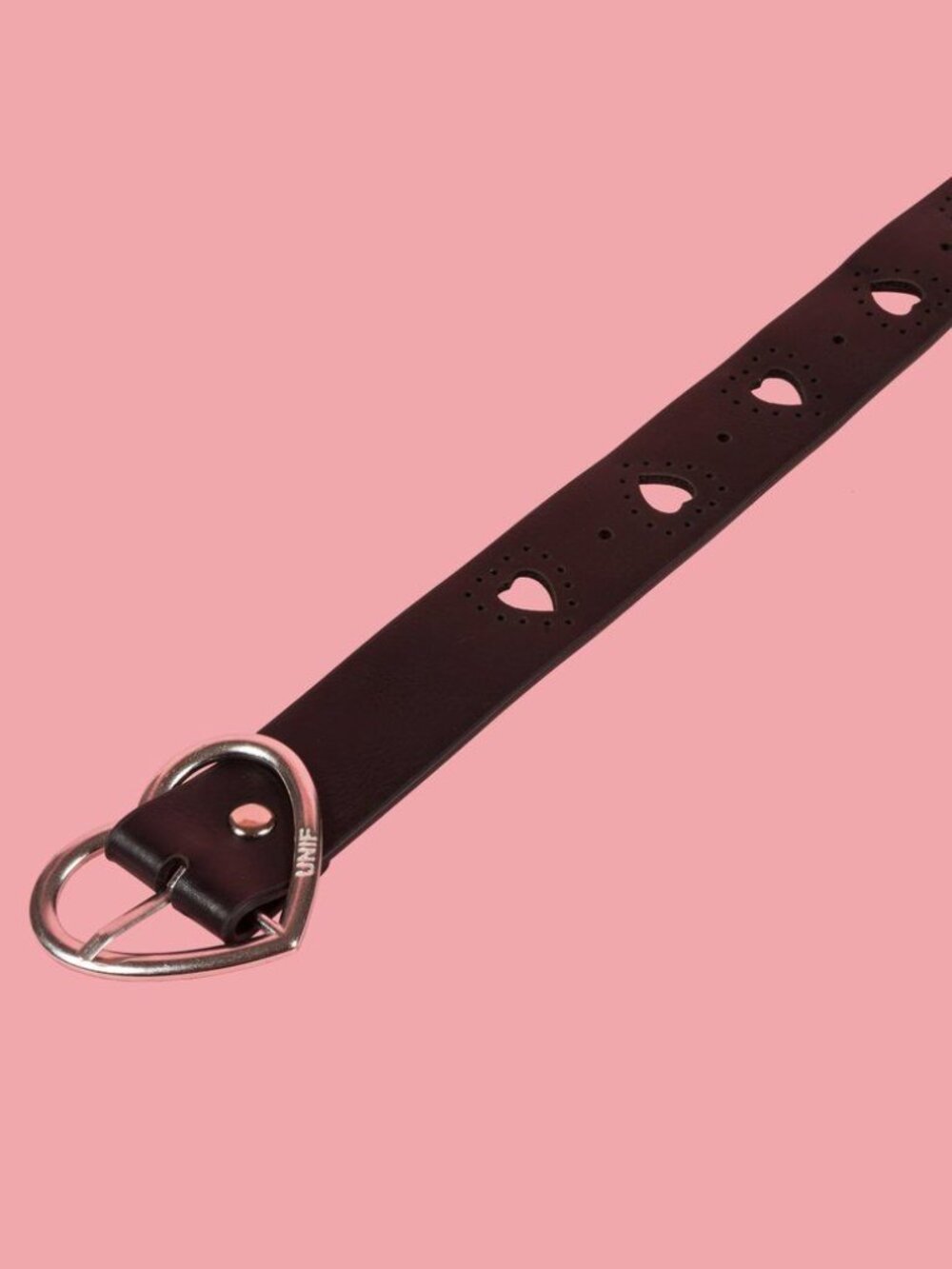 UNIF Heart black faux leather Heart belt